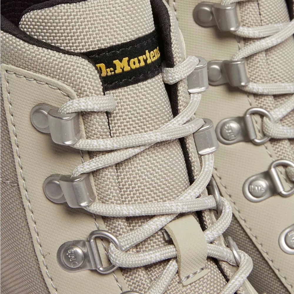 Dr Doc Martens Womens Air Wair Taupe Lace Up Combat Boots Size 8 NEW - Picture 3 of 11